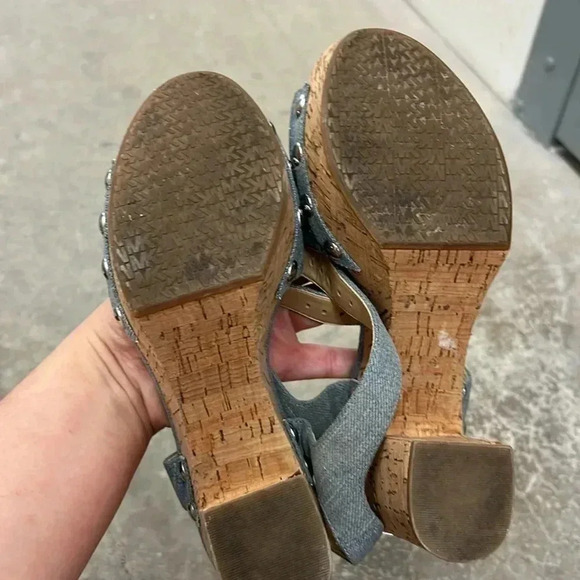 Michael kors denim cork platform sandals - Picture 6 of 7